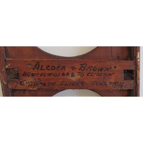 205 - A Complete Wooden Aileron Rib, from the Vickers Vimy Bomber, flown by Alcock & Browne across the... 