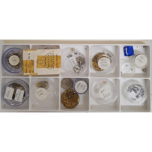 221 - Collection of Miscellaneous Watch Makers Parts such as Watch Movements, Longines Dial amongst much m... 