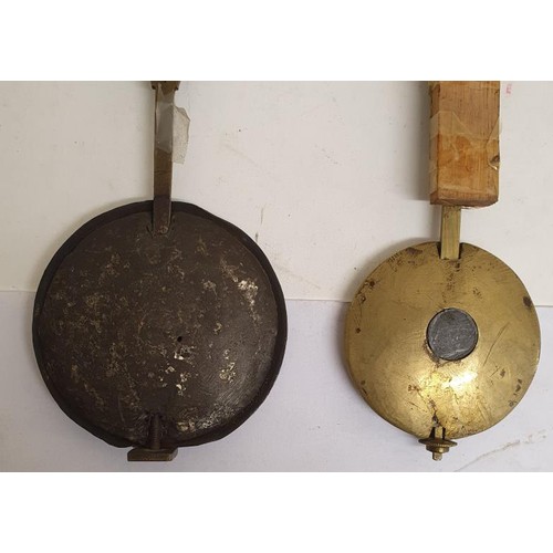 226 - Clock Pendulums x 2 - Brass. Largest-11.25