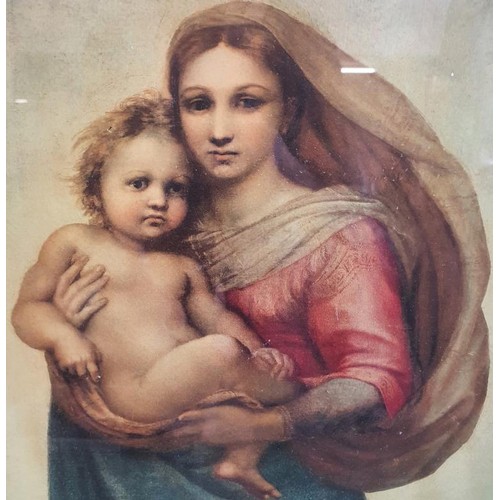 248 - The Sistine Madonna by Rafael, print within an ebonised frame, c.37.5in x 49in. Provenance - St. Jar... 