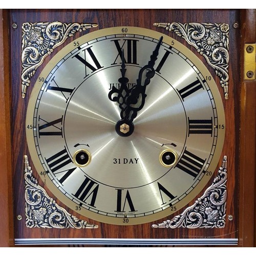 338 - Modern 31-Day Chiming Mantle Clock, c.20.5in tall