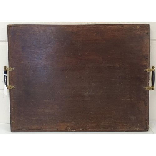 446 - Substantial Edwardian Oak Twin Handle Serving Tray, c.27in x 19in