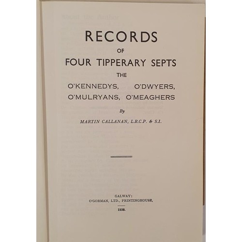 77 - Records of the Four Tipperary Septs by Martin Callanan, 1995 Jag Publishing