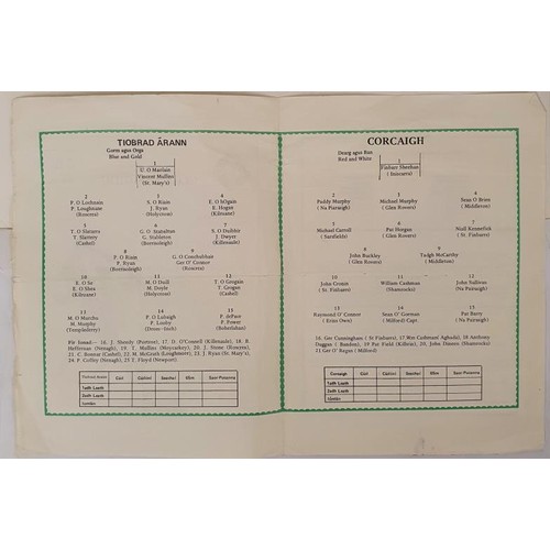 113 - Munster U 21 Hurling Final , Tipperary V Cork 1979