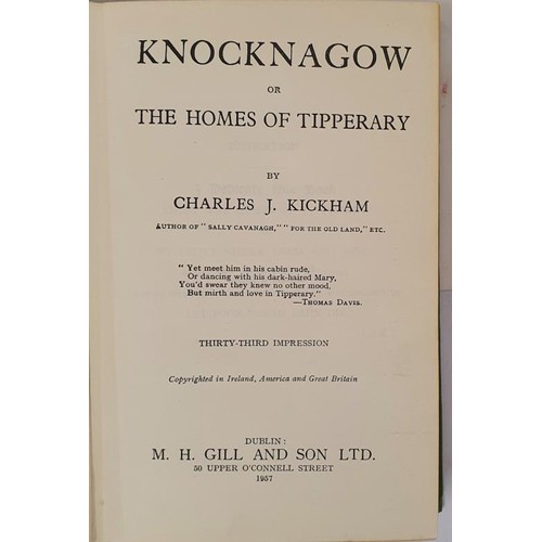 118 - Knocknagow: Or, the Homes of Tipperary Charles J. Kickham. M H Gill and Son, 1957