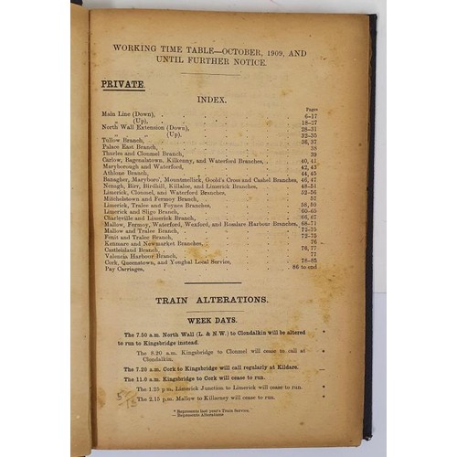 171 - Time Table of Great Southern and Western, Midland and Sligo, Leitrim and Northern Line between Collo... 