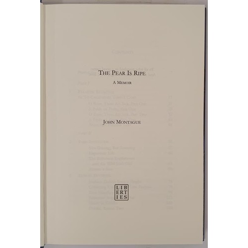 176 - John Montague; The Pear is Ripe. Limited to 200 copies signed by the author in a slipcase. Fine copy... 