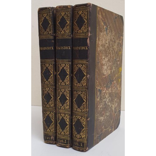 180 - Walter Scott. Woodstock or The Cavalier. 1826. 3 volumes. Contemporary half calf. Good set