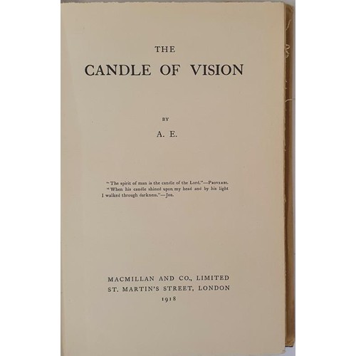 186 - A. E. (George Russell), The Candle of Vision, 1918, Macmillan, 1st edition, 2nd impression (Nov. 191... 