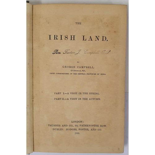 210 - The Irish land; Part I: A visit in the Spring; Part II: A visit in the Autumn Campbell, George Publi... 