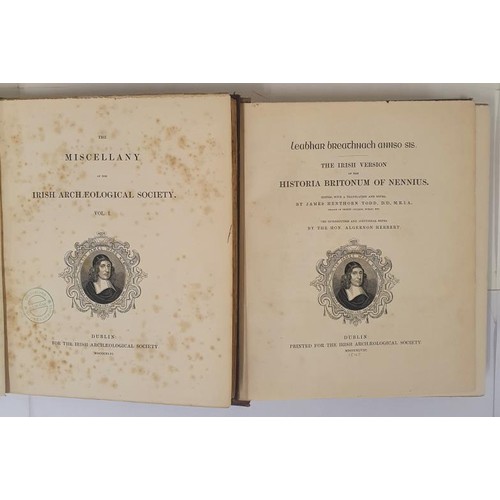 218 - Leabhar Breatnach Annso. Historia Britonum of Nennius by Todd. 1848 and Miscellany of the Celtic Soc... 