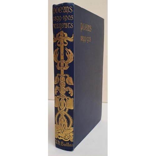 691 - W.B. Yeats Poems 1899-1905. 1905. 1st. Fine gilt spine and cover by Althea Gyles. Loosely inserted s... 