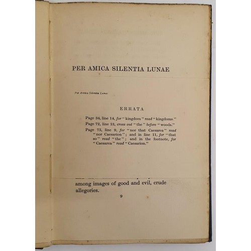 693 - W.B. Yeats. Per Amica Silentia Lunae. 1918. 1st. Original Sturge Moore designed gilt floral cover.