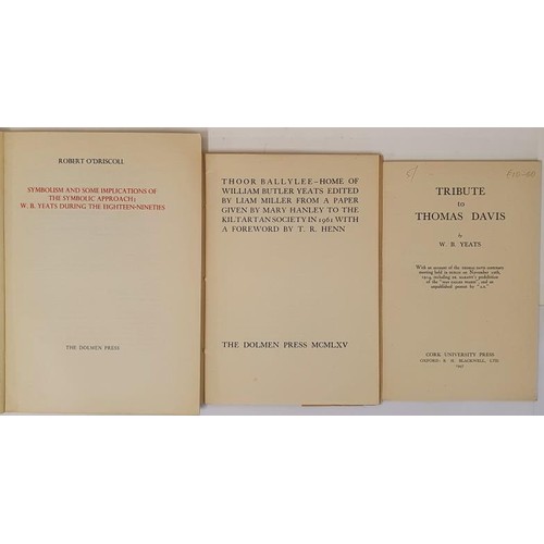 695 - Thoor Ballylee – Home of William Butler Yeats, June 1965, Dolmen Press, 1st edition, edited by... 