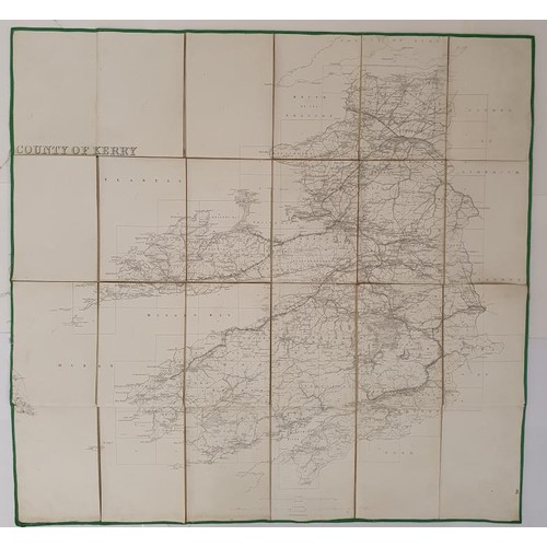 717 - Map: County Map of Kerry. Linen backed, C.1900. 25.5