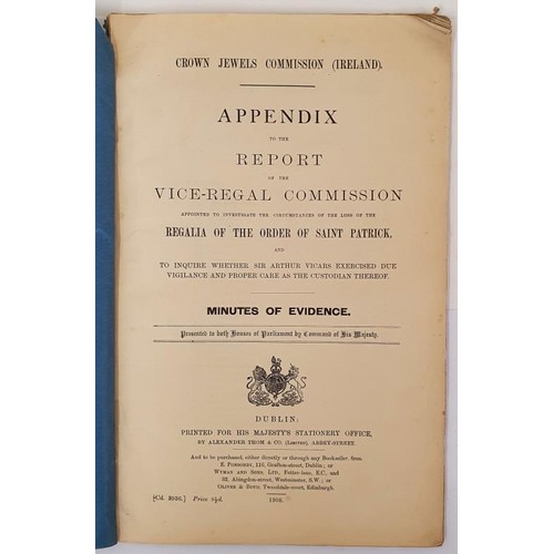 718 - Appendix to the Report of the Vice-Regal Commission appointed to investigate the circumstances of th... 