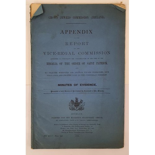 718 - Appendix to the Report of the Vice-Regal Commission appointed to investigate the circumstances of th... 