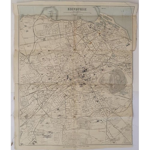 722 - Map: Edinburgh Street Map by John Barholomew and Son. Linen backed, c.1900