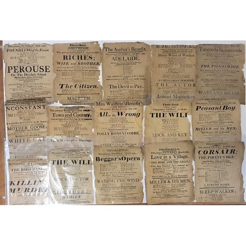 727 - Imprtant collection of posters for the Theatre Royal, Covent Garden,London, from the 1810's. c.25. A... 