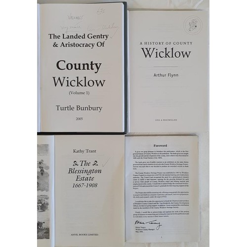 18 - Wicklow: The Landed Gentry & Aristocracy of Co. Wicklow Vol 1 by Turtle Bunbury (all printed), 2... 