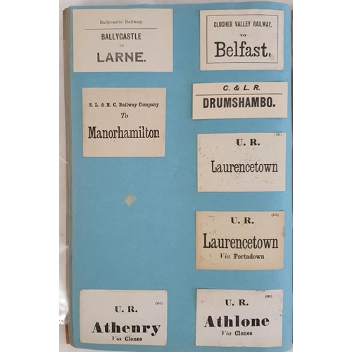 65 - Irish Railwayana: Tickets/carriage labels: Folio scrapbook of used and unused Irish railway tickets,... 