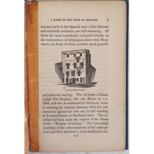 94 - W. K. Wakeman. A Week in the West of Ireland. 1852. Pictorial cover with text illustrated and 52 pag... 