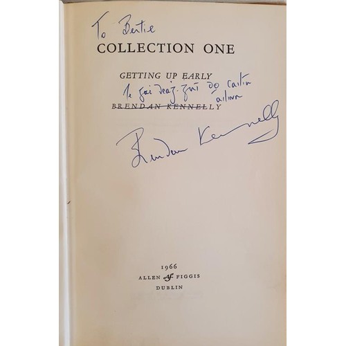 102 - Brendan Kennelly; Collection One Getting Up Early, SIGNED & dedicated first edition, first print... 