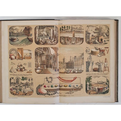 110 - Les Recreations Instructives. c.1860. With fine double page, coloured folding plates. Quarto Gilt ti... 