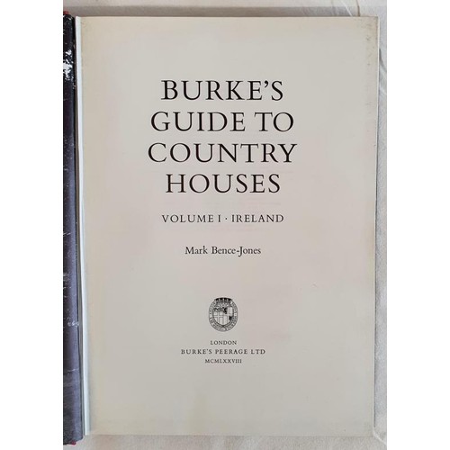 143 - Burke’s Guide to Country Houses Ireland by Mark Bence Jones. London, Burke’s Peerage Lim... 