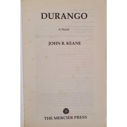 156 - John B. Keane; Durango, SIGNED & dedicated, PB, Mercier Press 1992