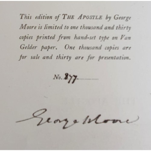 173 - The Apostle- a drama in a prelude and three acts by George Moore SIGNED , 1923. 877 of 1030