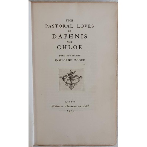 174 - George Moore, The Pastoral Loves of Daphnis and Chloe, London 1924; SIGNED. 1280 copies of which is ... 