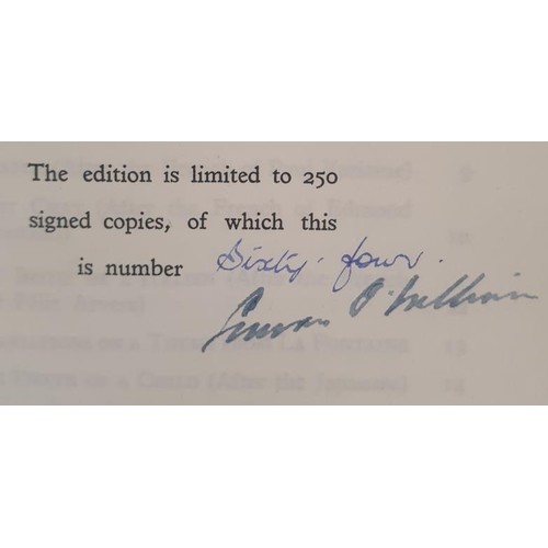 176 - Seamus O'Sullivan Translations and Transcriptions. 1950. Limited edition (25) SIGNED by author