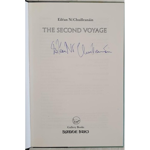 177 - Eiléan Ní Chuilleanáin; The Second Voyage, SIGNED first edition, HB, Gallery Pr... 