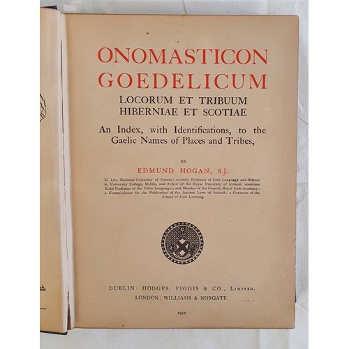 195 - Onomasticon Goedelicum. Locorum et Tribuum Hiberniae. Index, identifications to Gaelic Names of Plac... 