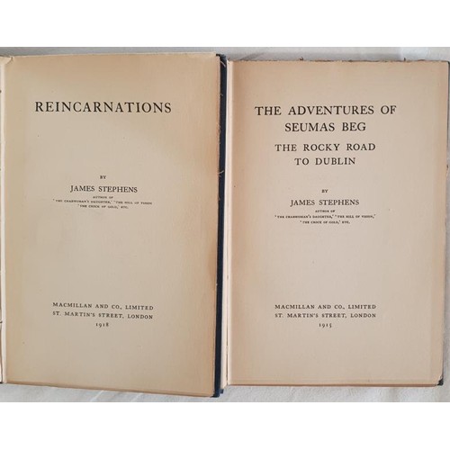 212 - James Stephens, Reincarnations, 1918, Macmillan, 1st edition, hardback, in very good condition. Jame... 