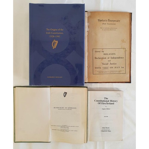 254 - Hogan Origins of the Irish Constitution, 1928-1941, RIA/Nat Archives, large 8vo unopened copy in cel... 