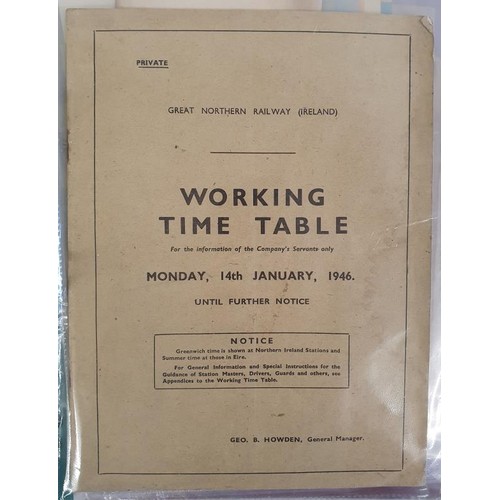 373 - Irish Railwayana: Ringbinder with the following, 1. Clogher Valley Railway, timetable, summer 1938 e... 