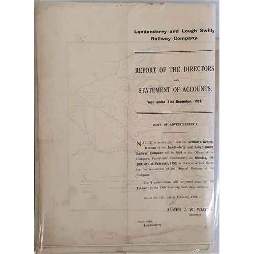 374 - Irish Railwayana: 1. Statutory Order, authorizing construction of the Londonderry & Lough Swilly... 