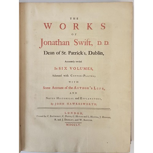 381 - Swifts's Works - The Works of Jonathan Swift, D.D., Dean of St. Patrick's, Dublin, accurately revise... 