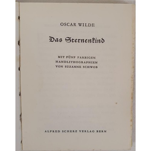 413 - Oscar Wilde. Das Sternenkind. 1958. German text. Coloured illustrations Miniature format. Slip case ... 