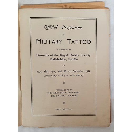 425 - Military Tattoo Dublin: Official Programme of Military Tattoo to be held at the Grounds of the Royal... 