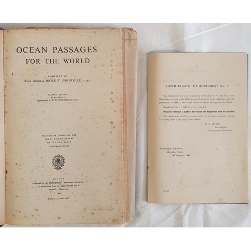 438 - Ocean Passages for the World, Rear Admiral Boyle T Somerville, 1950, the Admiralty, London. Second E... 