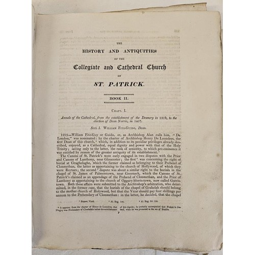 430 - Mason, William Monck. The History and Antiquities of the Collegiate and Cathedral Church. From its F... 