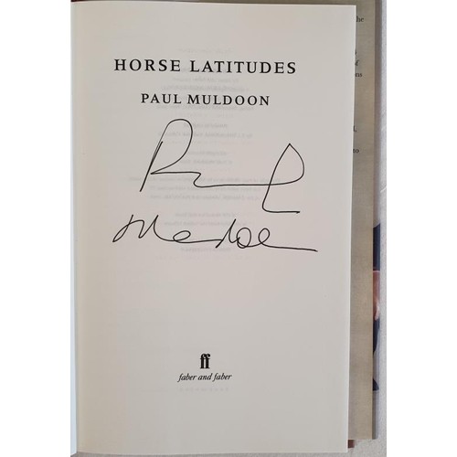 503 - Paul Muldoon; Horse Latitudes, SIGNED first edition, HB, Faber 2006