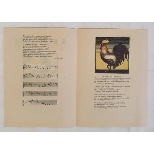 579 - A Broadside. The Kingdom of Down; The Song of the Ghost. Published at the Cuala Press. April 1935. E... 