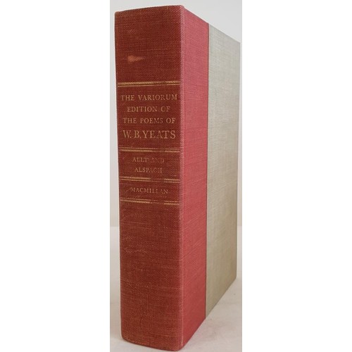 The Variorum Edition of the Poems of W. B. Yeats. Edited by Allt and Alspach. 1957. Limited edition (825). The editors had the limitation sheets SIGNED by Yeats before his death and is extremely rare.