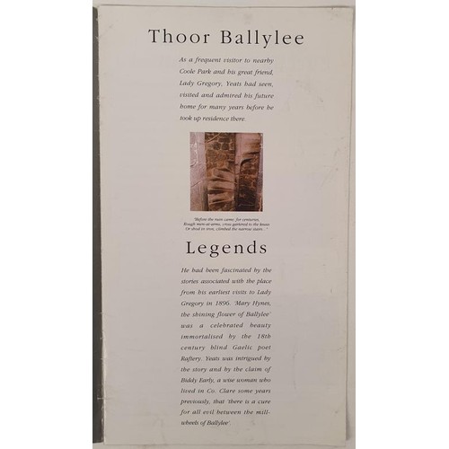 587 - Thoor Ballylee, The Home of W. B. Yeats with note from curator and brochure together with a photogra... 