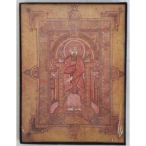 591 - The Book of Kells. Hand Cut Wooden Jigsaw of Saint Matthew and booklet. In original box