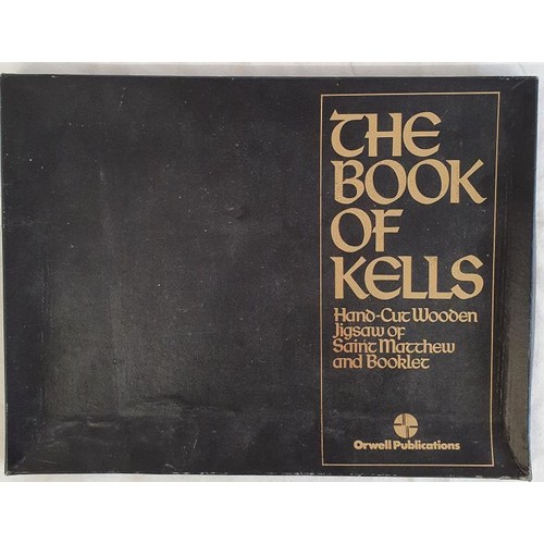 591 - The Book of Kells. Hand Cut Wooden Jigsaw of Saint Matthew and booklet. In original box